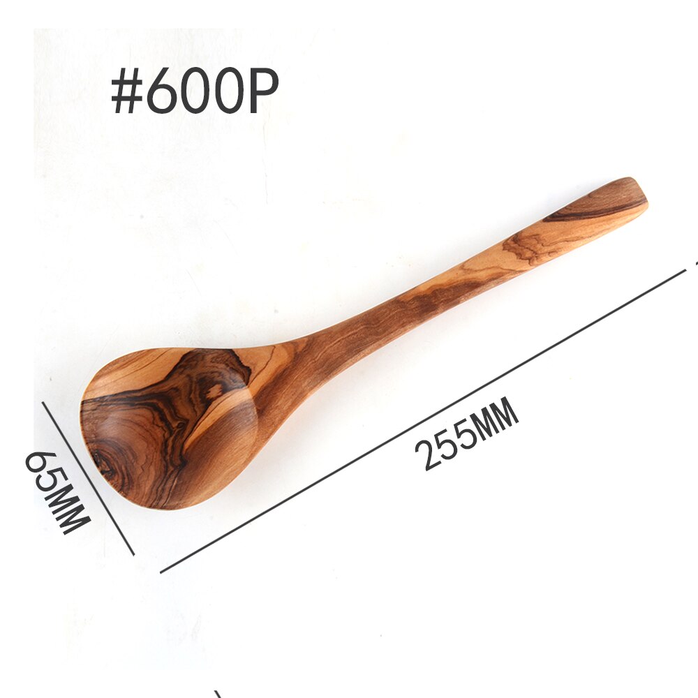 Gebruiksvoorwerpen Set voor Keuken Koken Lepels Gereedschap voor Anti-aanbak Kookgerei, Natuurlijke Olijf hout kitchenwares # 600PF