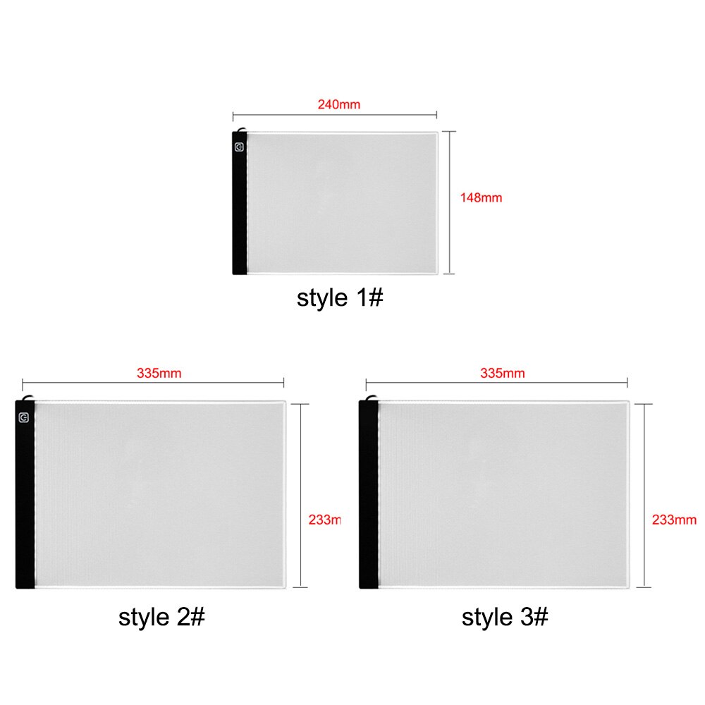 Ultra-delgada A4 luz LED tablero de dibujo copia de Panel de escritura pintura de junta de tableta de dibujo retrato de arte plantilla: Style 3