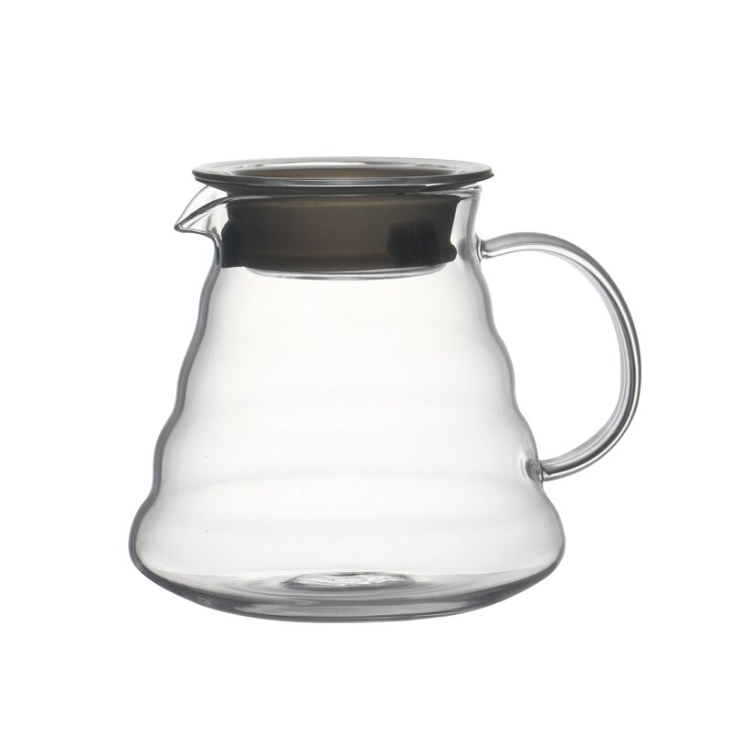 Giet over koffiezetapparaat hittebestendig borosilicaatglas handgemaakte koffiepercolator koffiefilter 400ml/600ml: 600ml één pot