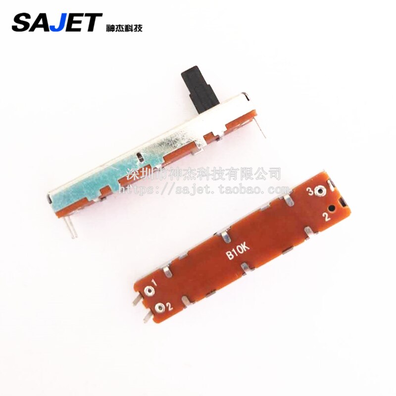45mm x9.5mm single Slide Potentiometer B10K 3 pins shaft=10mm Variable resistance B103