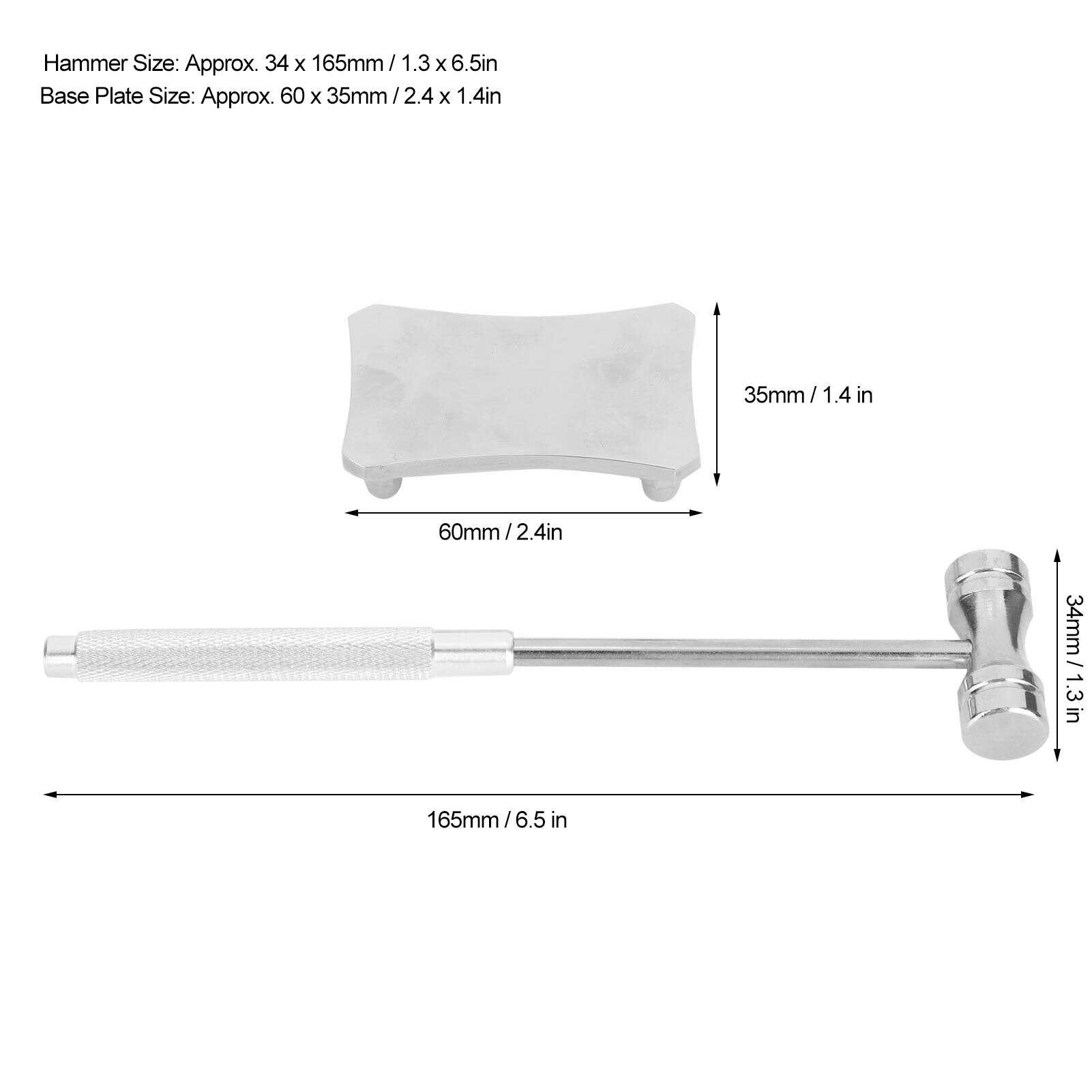 Alle Stalen Dual Head Hamer Multifunctionele Diy Non Slip Handvat Kleine Hamer Hand Tool Met Bodemplaat