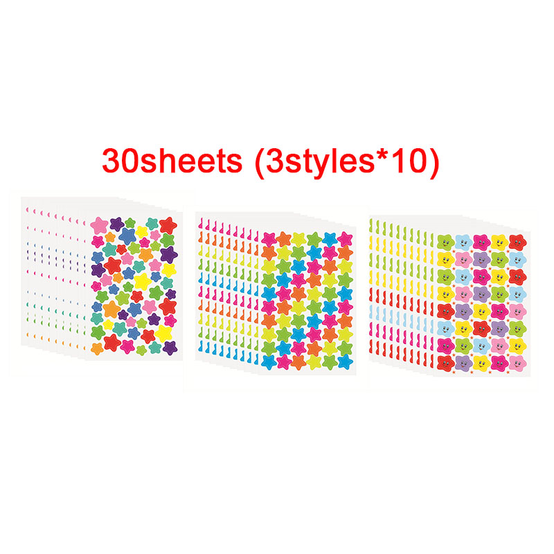 10-blad lachend gezicht stickers schattig notebook laptop portret stickers glimlach ster brief beloning sticker klassiek speelgoed voor kinderen cadeau: Donkergrijs