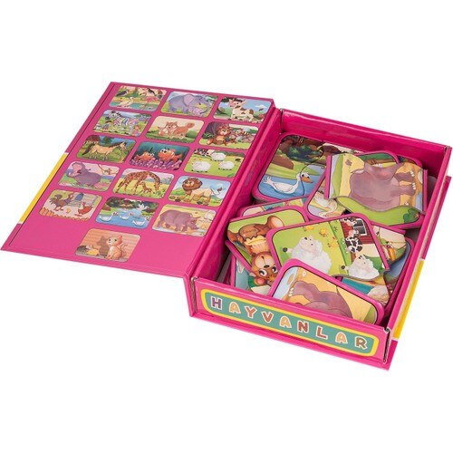 Dıy Toy Preschool Game Animals 2 and 3 Piece Merge Cards