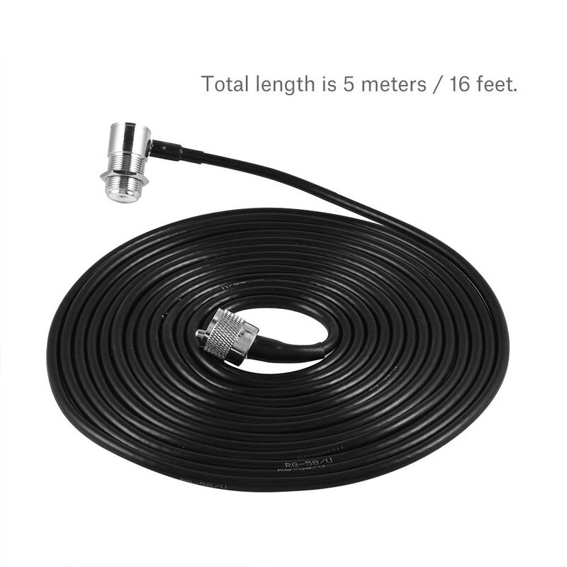 Nagoya RB-46 Handy, Mobiltelefon Auto Antenne Halterung RB46 Für Auto Handy, Mobiltelefon Radio QYT KT-8900D BAOJIE BJ-218 Zubehör Antenne Halterung: nur 1Stck 5m Kabel