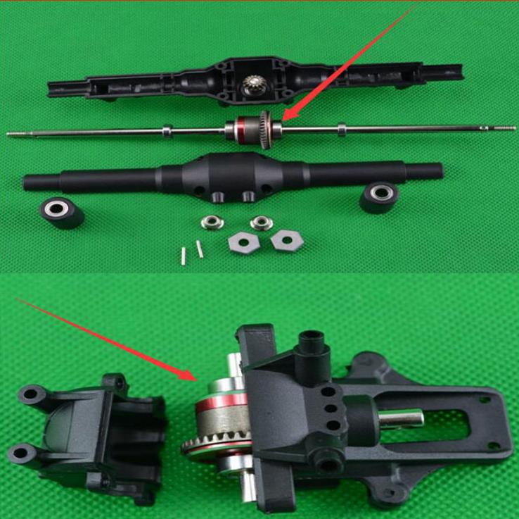 RC Car Differential Box - Front & Rear Upgrade Parts - Metal Gear - for Leap FY-01-07: Set 3