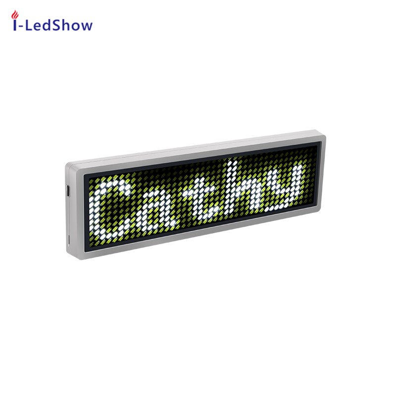-sælger bluetooth led navneskilt programmerbar mini led display skærm tekst, mønster, diy led navnekort skilt: Hvid ledet