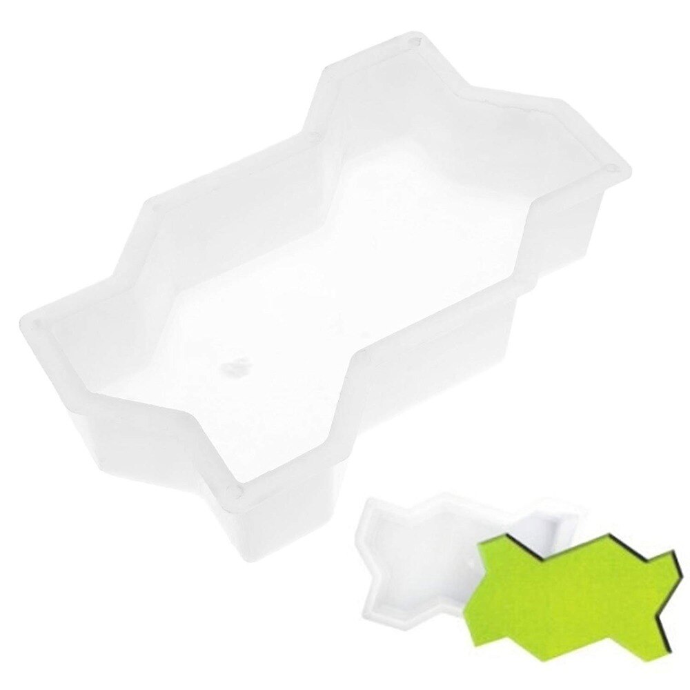 DIY Three Wave Shape Plastic Pavement Mold Garden Paths Maker Concrete Mould Cement Brick Molds Paving Slabs Garden Stone Maker