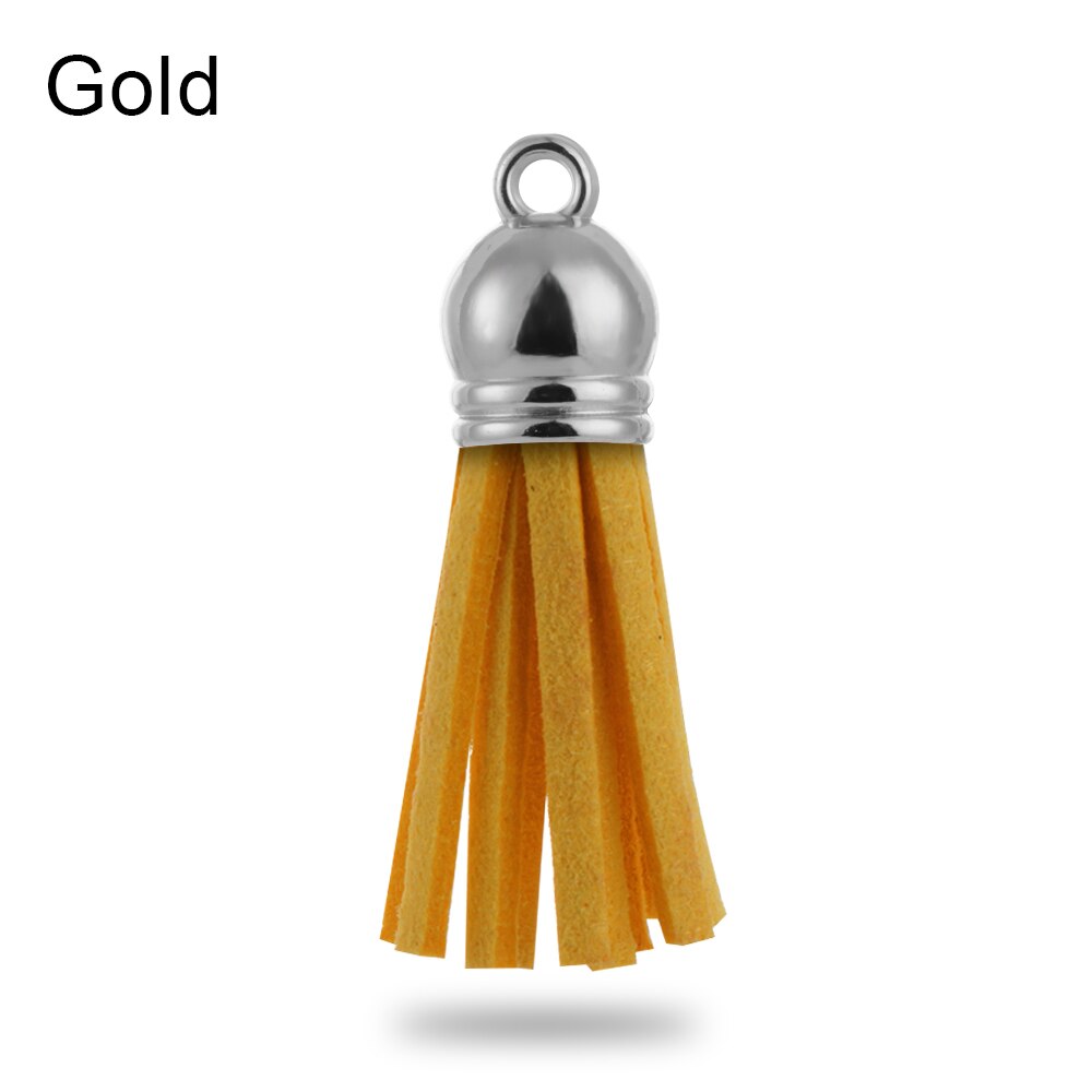 Diy leren kwastjes hanger 38mm vintage metalen kapjes leren kwastjes/sieraden accessoires/sieraden bevindingen/oorbellen accessoires: Goud
