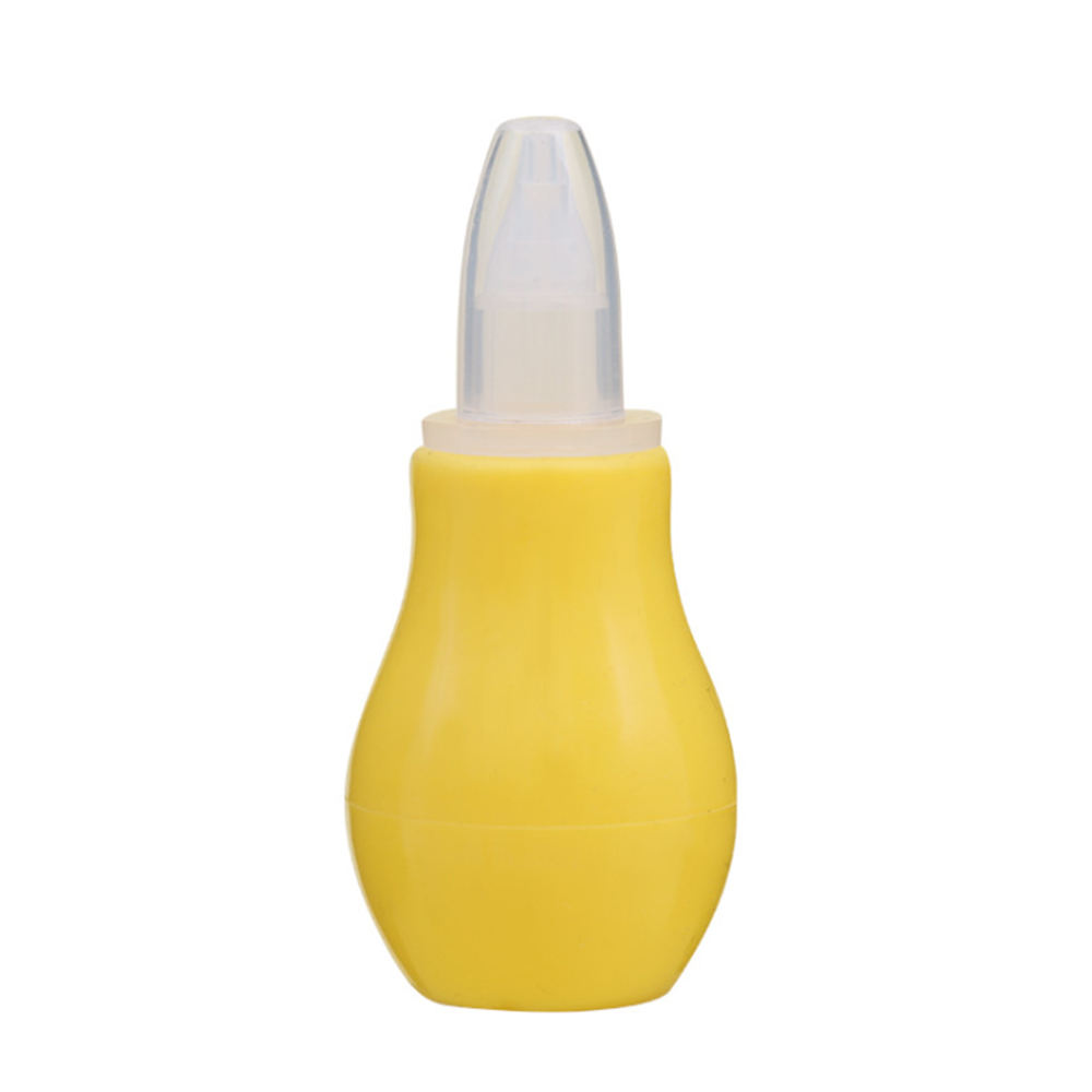 Born Infant Safety Nose Cleaner Vacuum Suction Nasal Aspirator: Yellow