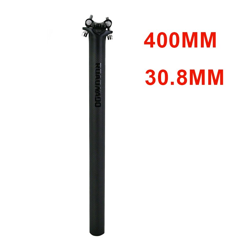 ROADNADO T800 Carbon MTB Seatpost Bicycle Seat Post 27.2/30.8/31.6*350/400mm Matte 3K Mountain Road Bike Seat Tube Cycling Parts: 30.8-400mm
