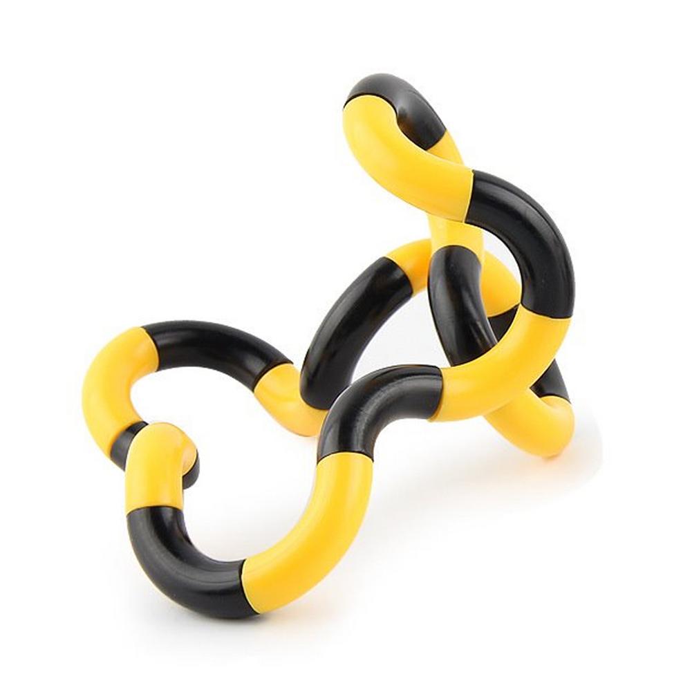 Intelligente Dekompression Twisted Spielzeug Stress Relief Gefühl Wicklung Spielzeug Roman Finger Hand Verwicklungen Spielzeug Für Alle Altersgruppen: yellow black