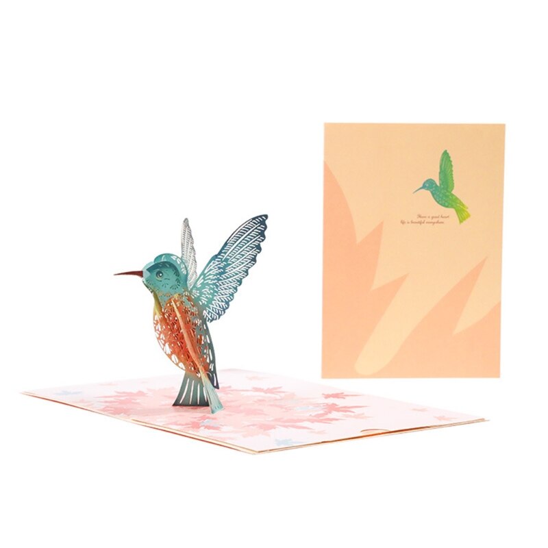 3D Pop-Up Animal Bird Greeting Card for Birthday Mother's Day Wedding Party Graduation with Envelope