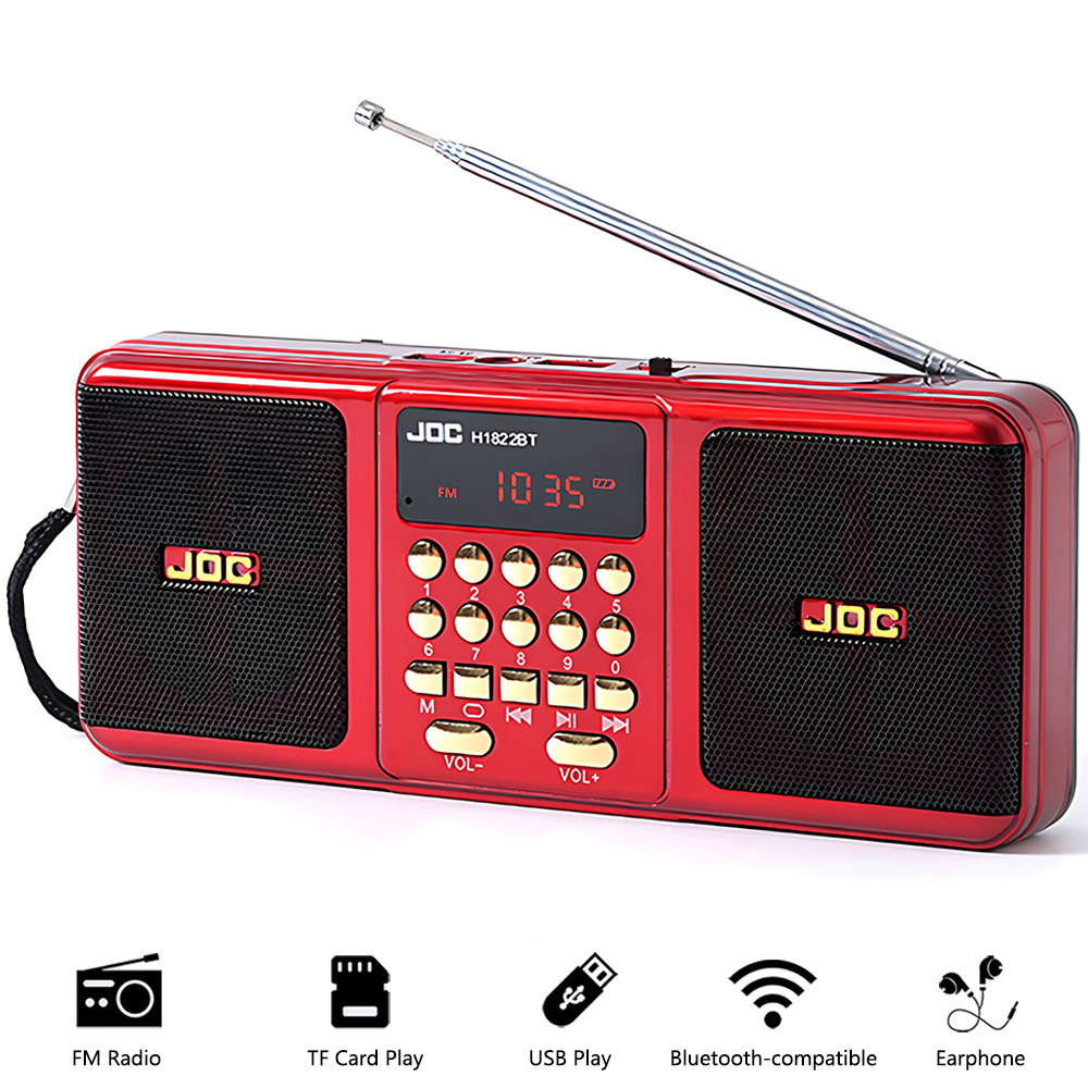 Przenośne radio stereofoniczne FM Głośnik bezprzewodowy Akumulator Obsługa karty TF Głośnik USB zgodny z Bluetooth z odbiornikiem FM