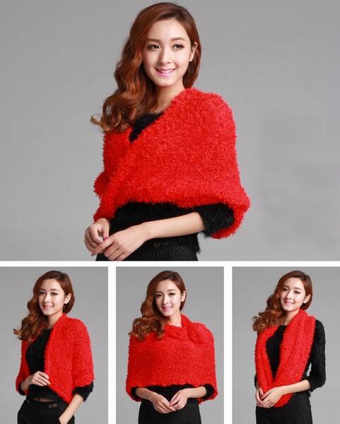 Bufanda mágica multifunción DIY de 35 colores, chales para mantener el calor, Pashmina, para mujer/señoras, 2022: Rojo