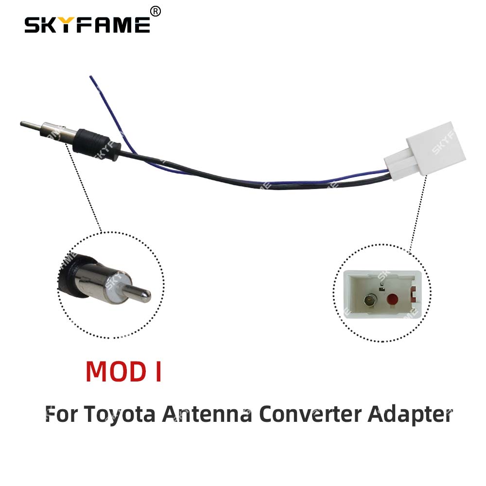 SKYFAME Car Radio FM AM Antenna Converter Adapter Extended Line Plug For Car Playe DVD Android Multimedia Navigation: WHITE