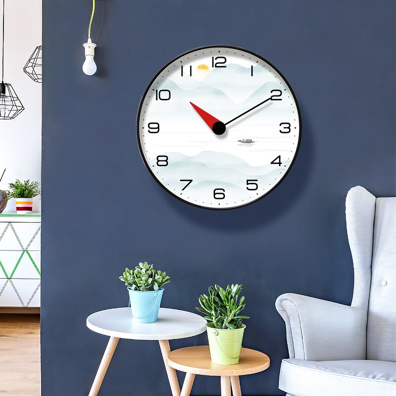 Ronde Creatieve Mute Modern Grote Wandklok Klokken Voor Home Keuken Woonkamer Decor Battery Operated Stille