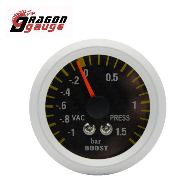 DRAGON GAUGE 2" 52mm Tachometer RPM Meter Water Temp Oil Temp Oil Press Voltmeter Boost Gauge PSI/BAR Car Gauge for 12V Car: Boost Guage Bar