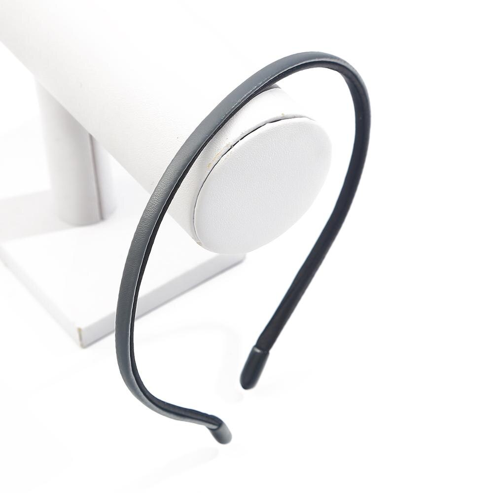 Leren dunne 0.5cm brede haarbanden voor meisjes, haaraccessoires voor vrouwen, mix kleuren hoofdbanden, styling haarversieringen: Grijs