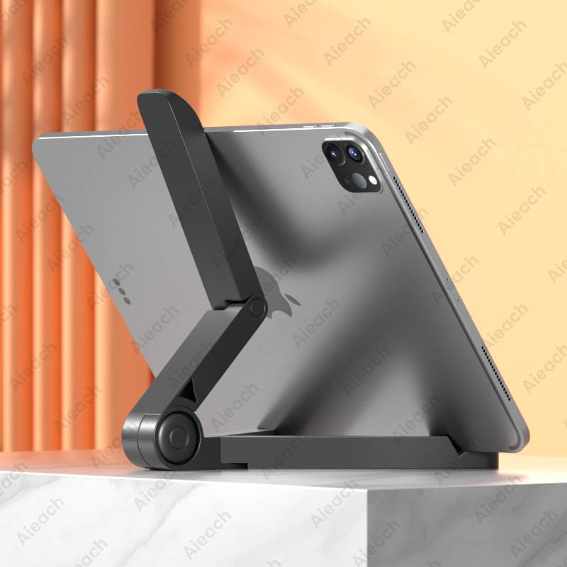 Draagbare Opvouwbare Stand Tablet Houder Voor Mobiele Telefoon Stand Ipad Iphone Xiaomi Samsung Huawei Tablet Bracket Desk Ipad Houder: Black