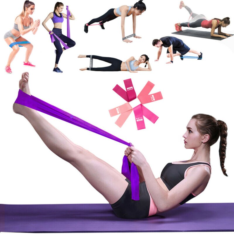 6 nível de Resistência Bandas de Loop Exercício Home Fitness Gym Látex Natural conjunto