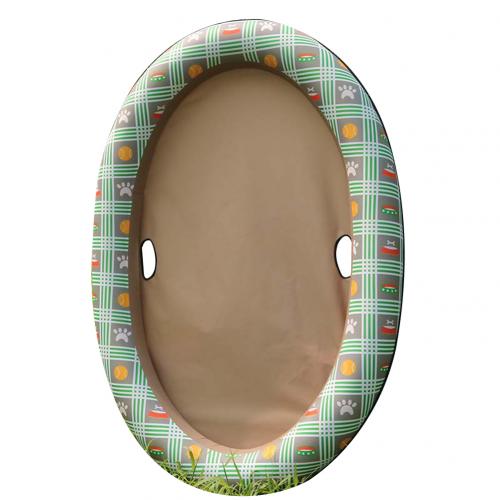 Flotador de seguridad inflable portátil para piscina de perro, círculo hinchable para nadar, cama de agua para mascotas, juguetes de piscina para perros y mascotas, juguete de playa para agua: Check Dog Paw