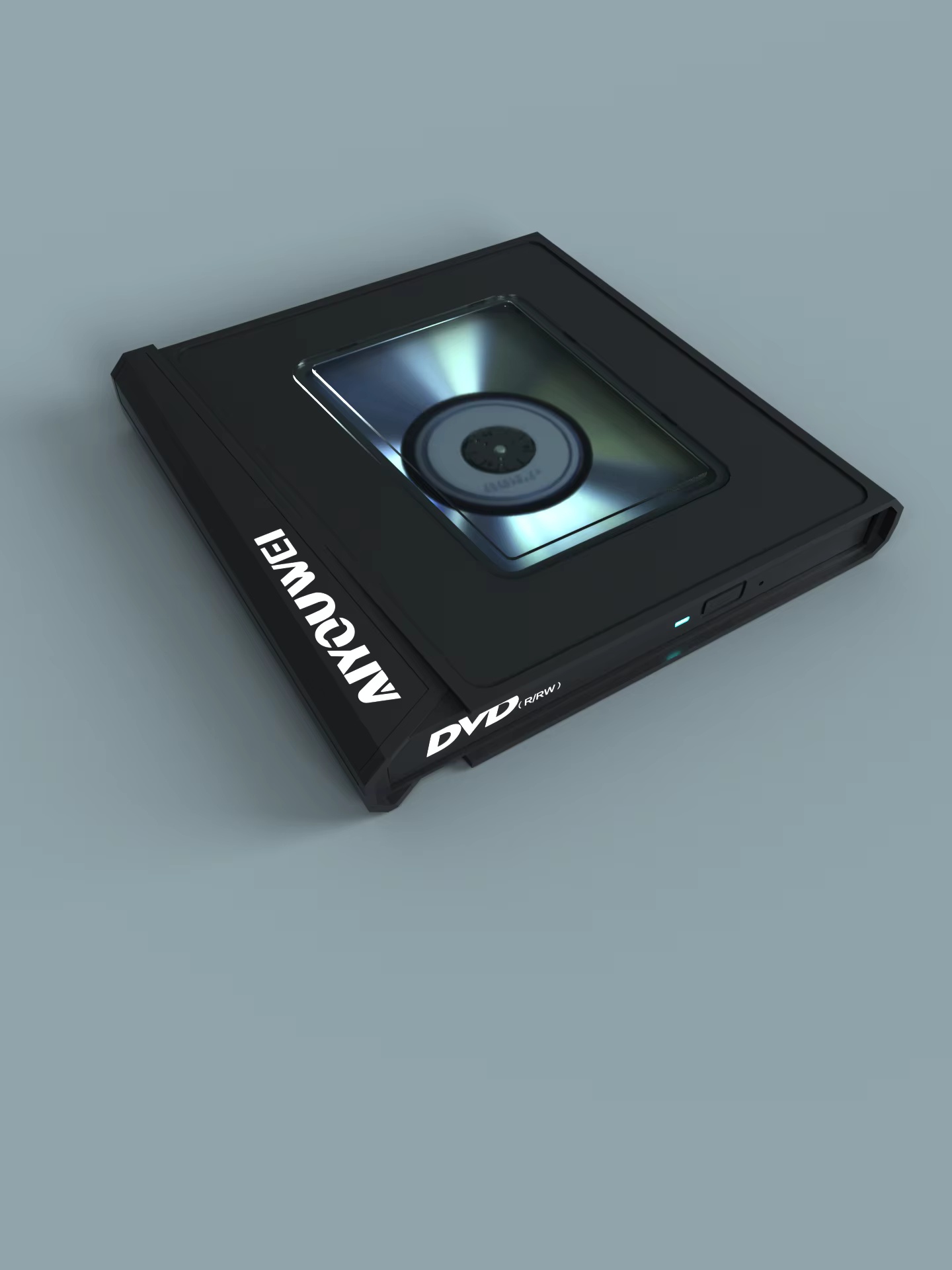 An external DVD/CD drive with USB 3.0 Type-C interface a high-speed DVD-RW burner/player suitable for both desktops and laptops