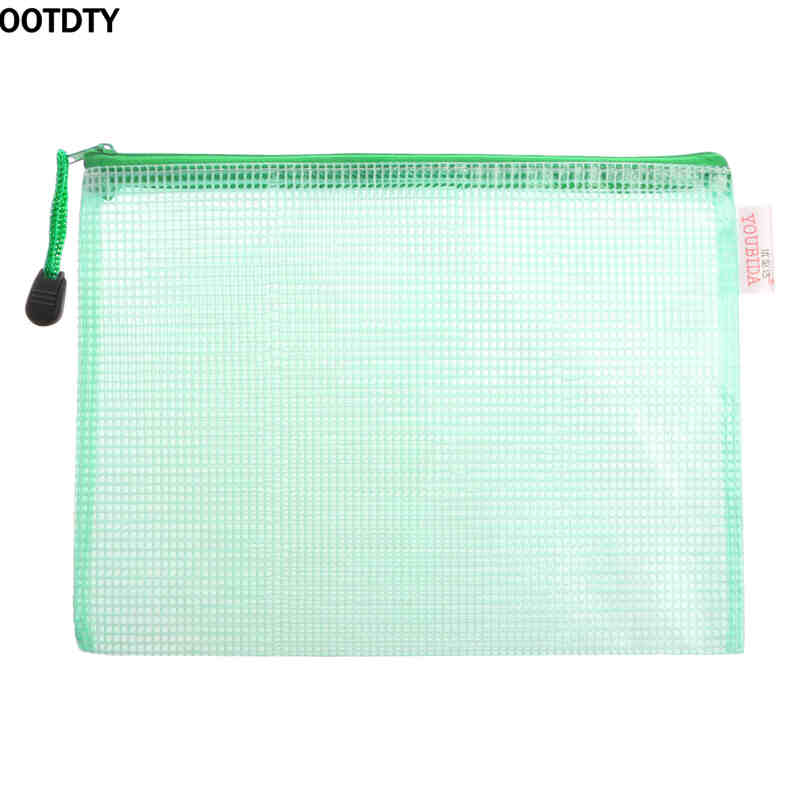 M17F Document Bag A3 Size Zipper File Pocket Storage School Office Supply Waterproof