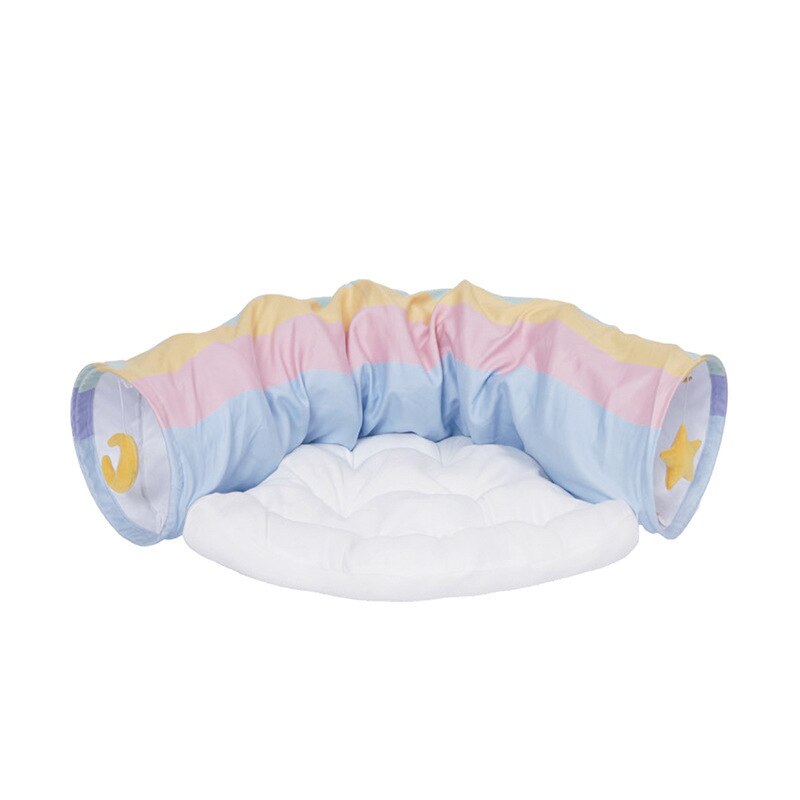 Rainbow Cat Tunnel Cat bed Toy Funny Pet 2 Play Tubes Balls Collapsible Kitten Toys Puppy Ferrets Rabbit Play Dog Tunnel Tubes