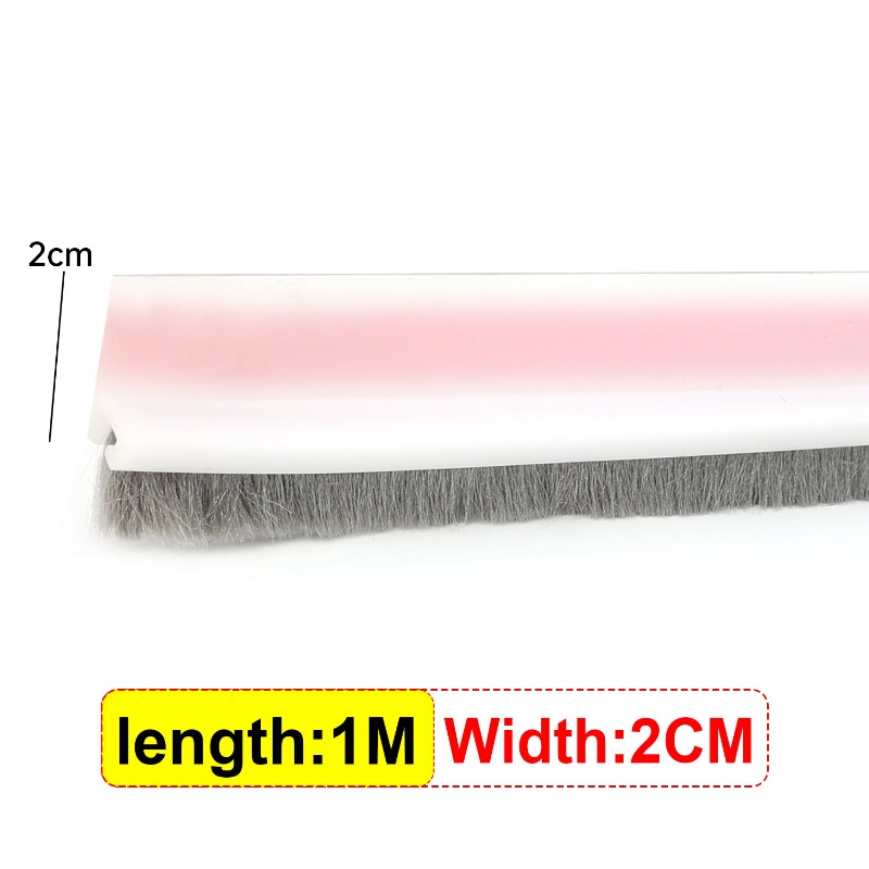 Dørbundbørste selvklæbende tætningsliste vindtæt børsteliste støvforebyggende gummiblokker insektsikker lydisoleret dørtape: Himmelblå / 5m