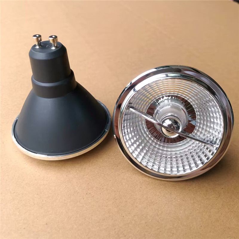 Svart hus plastbelagt aluminiums søkelyset  ar70 diameter 70mm lampekopp 10w gu10 lys varmhvit dimbar  ac220v-240v