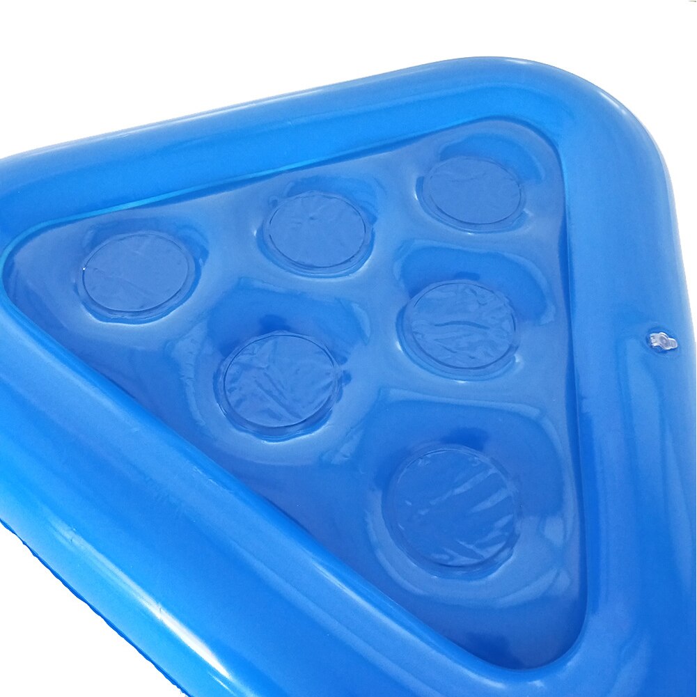 Ølflaske drikke float coasters praktisk vandfest trekantet pvc oppustelig pool kopholder 6 huller svømning sommer strand