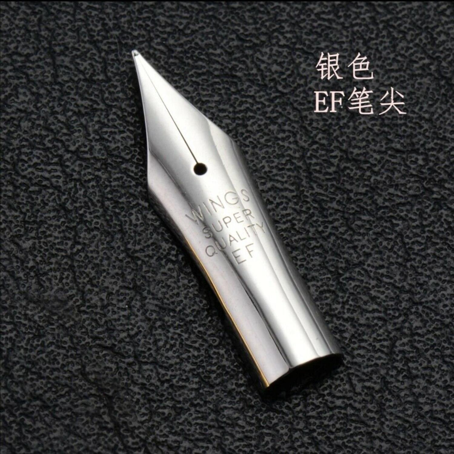 Wing Sung 659 698 Originele Vulpen Inkt Pen Ef Fijne Medium Nib Voor Wing Sung 3013 Briefpapier Kantoor School supplies Schrijven: Silver EF
