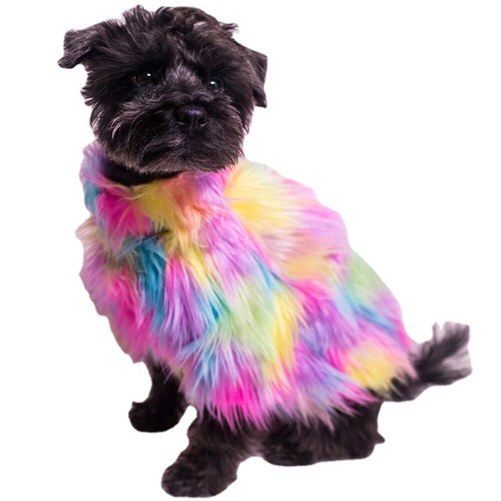 Dog Winter Clothes Faux Fur Sweater For Small Medium Pet Dogs Soft Warm Costumes Chihuahua Cotton Clothing French Bulldog Coat