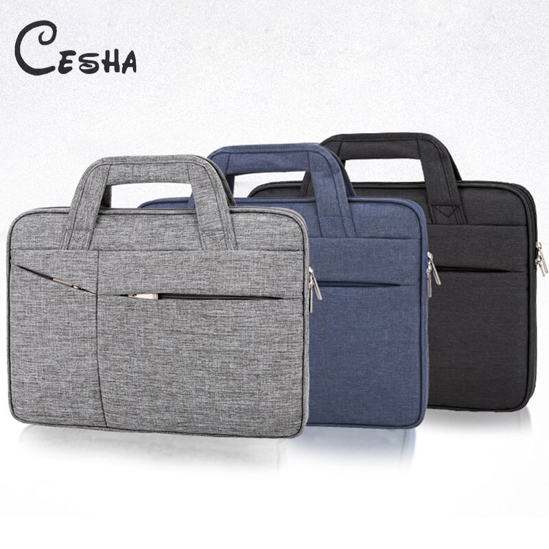 CESHA Men Durable Canvas Briefcase Durable 15inch Laptop Bag Documents Bag Portfolio