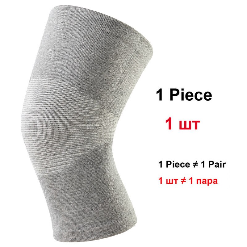 1 Pcs Knee Warm Support Brace Tom&#39;s HUG Leg Arthritis Injury Sleeve Elasticated Bandage knee Pad Charcoal Knitted Elbow kneePad: Light Grey / L