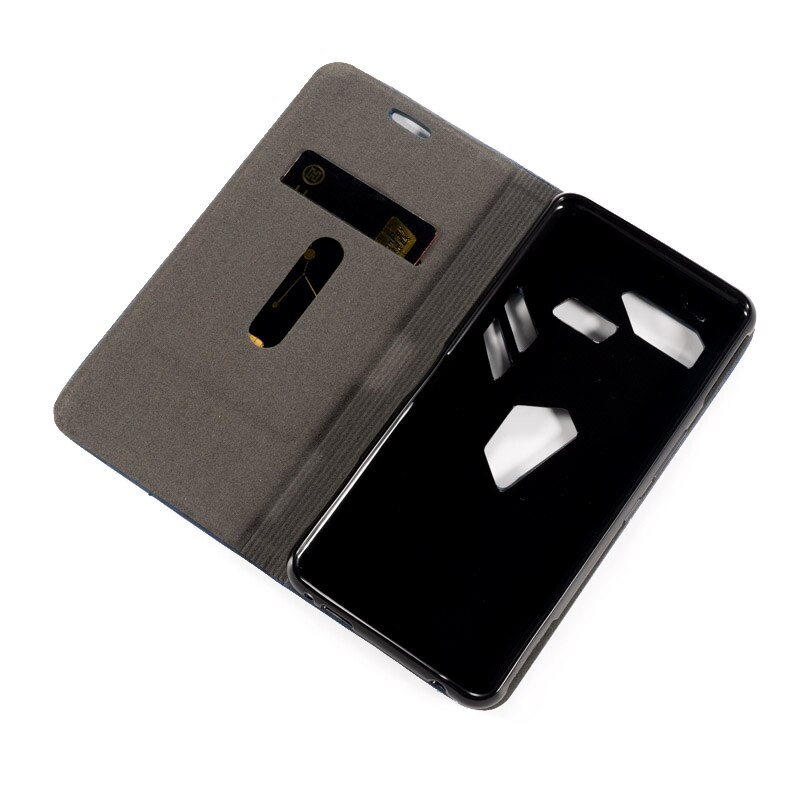Wood grain PU Leather Phone Case For Asus ROG Phone ZS600KL Flip Case For Asus ROG Phone ZS600KL Wallet Case Silicone Back Cover