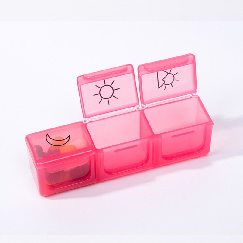 Large Pill Box Weekly Pill Case Medicine Tablet Dispenser Organizer Pill Box 3 Row 21 Grids 7 Days Pill Storage Container