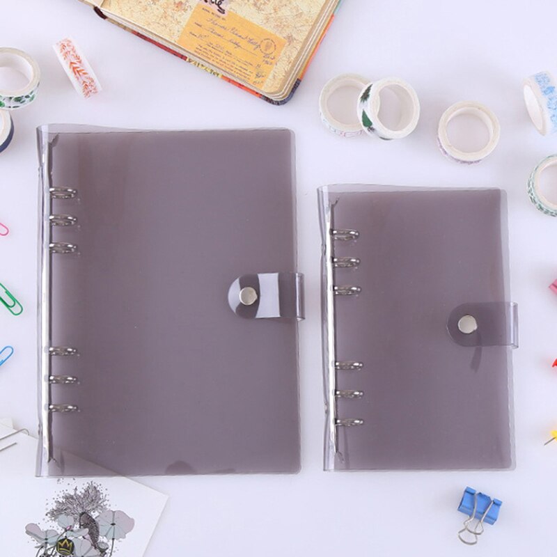 1PCS Coil Ring Loose Leaf Binder Journal Planner PVC Notebook Cover File Folder