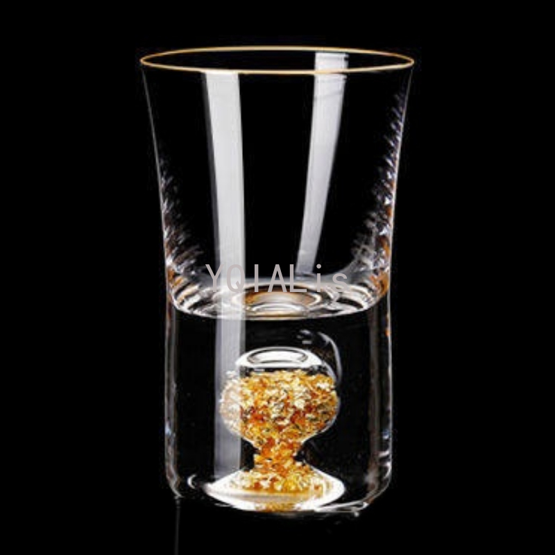 10ml vodka vinglas shotglas guld spiritus kop indbygget guldfolie sake glas krystal spiritus glas vin sæt
