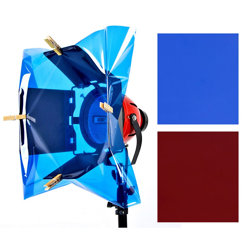 2x Gels de couleur en plastique papier filtre pour Flash-lumière caméra scène Studio lampe