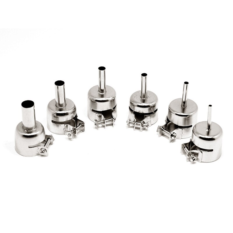 6Pcs 850 Circular Nozzles Air Rework Reflow Soldering Station 3/4/5/6/8/10mm
