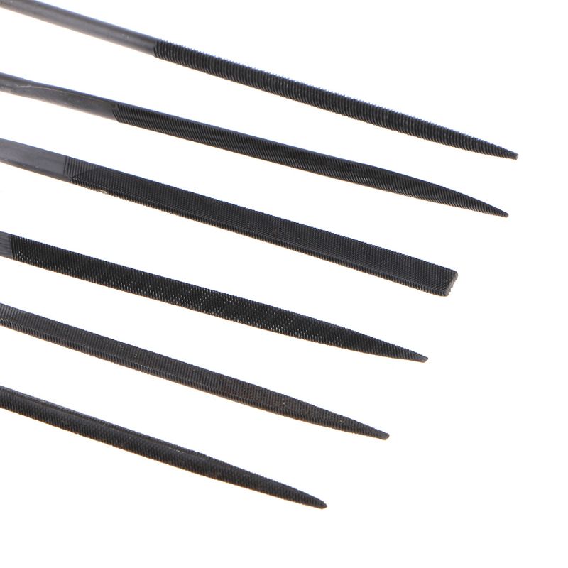 6 stuks 140 x 3mm metalen vijl mini diverse rasp diamant naaldvijl set reparatie gereedschap sieraden hout slijpen handgereedschap