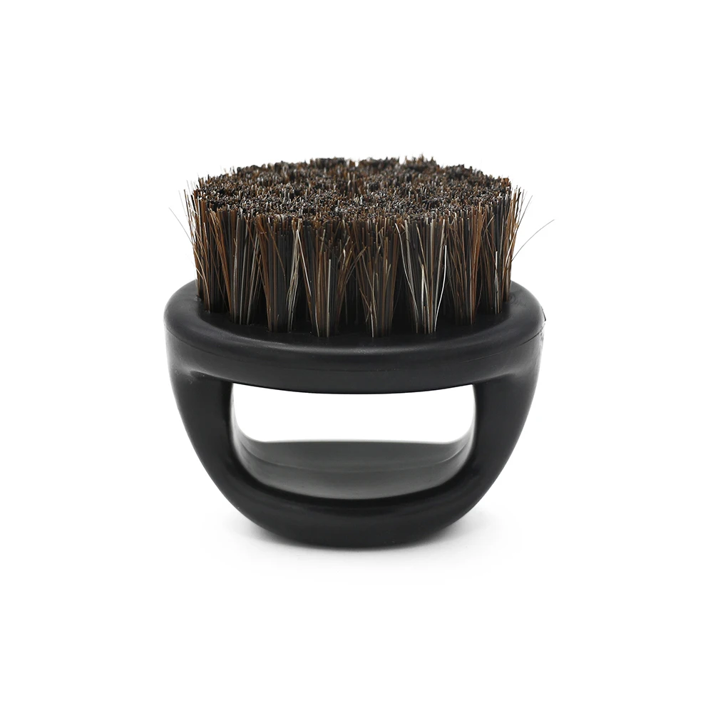 Professionele Varkenshaar Ring Baard Borstel Mannen Scheerkwast Draagbare Kapper Baard Borstels Snor Gereedschap Reiniging Haarborstel: Goud
