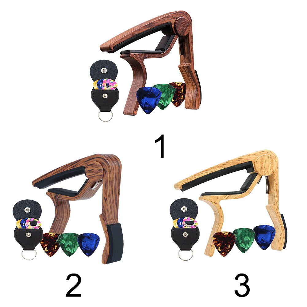 Guitar Capo Home For Acoustic Electric Guitars Mandolin Live Performance Banjo Beginner Tone Adjusting With Picks Quick Release