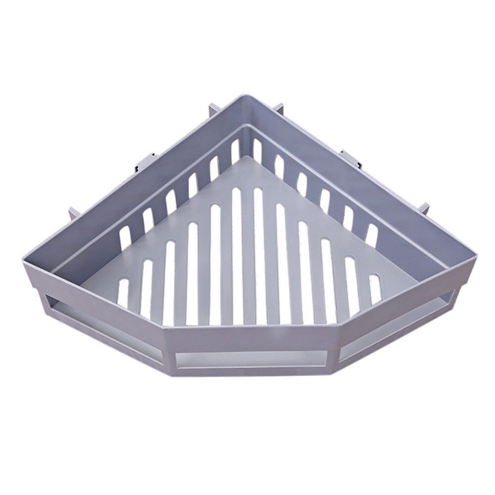 shower corner shelf Traceless Plastic Storage Rack For Bathroom Kitchen Punch-Free Firm Shower Shelf Organizer QE: 2