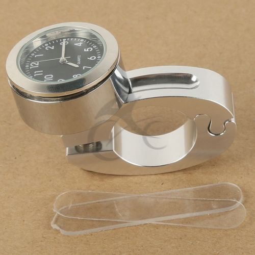 Motorcycle 7/8" 1" Handlebar Mount Clock Watch for Kawasaki Ninja ZX Vulcan ZRX