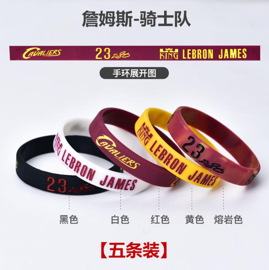 5Pcs Sport Basketbal Ster Polsbandje Armband Man Licht Up Siliconen Student Rubber Glow In The Dark Lichtgevende Armband Souvenir: 5