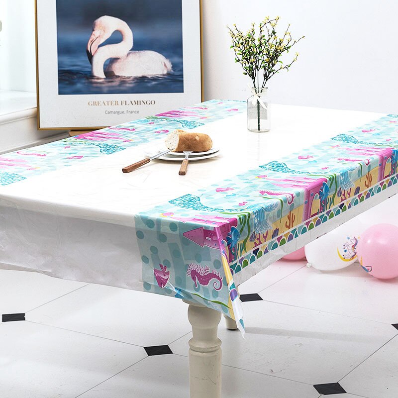 Mermaid Theme Birthday Party Decoration Mermaid Party Disposable Tableware Set Cake Topper Baby Shower Girl 1st Birthday Party