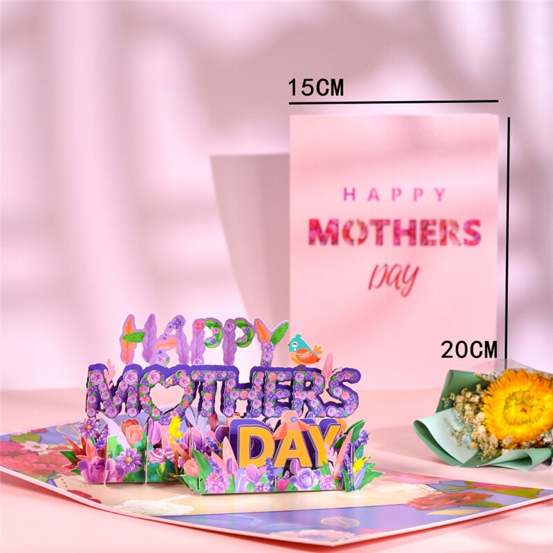 Card Pop Up Sympathy Cards for Mom Wife Wedding Anniversary Birthday 3D Mothers Day Greeting Cards All Occasions