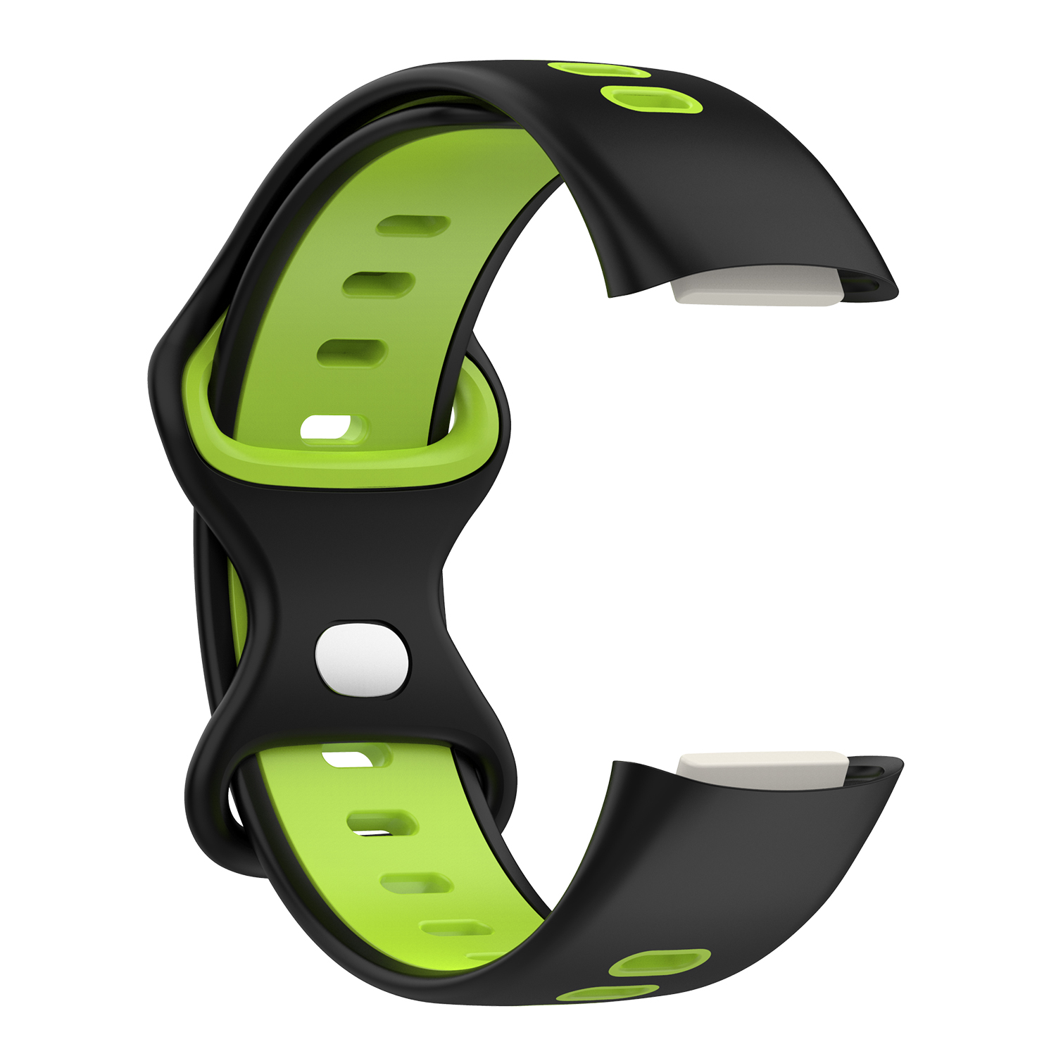 Pasek nylonowy do Fitbit Charge 5 elastyczna bransoletka z plecionki i dwukolorowy pasek silikonowy do Fitbit Charge 5 bransoletka pulsera: Black-Green